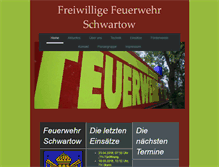 Tablet Screenshot of feuerwehr-schwartow.de